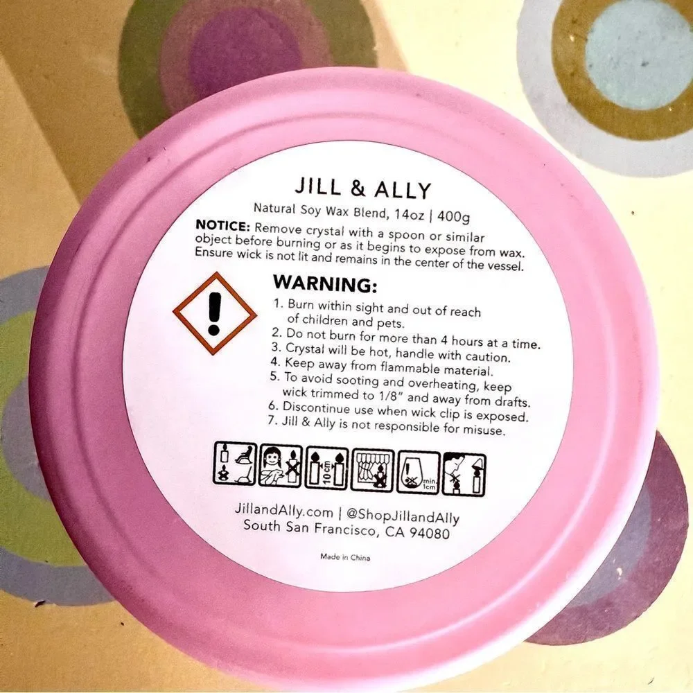 MAIN CHARACTER ENERGY Large Manifesting Candle Genuine Crystal Aromatherapy NIB🩷